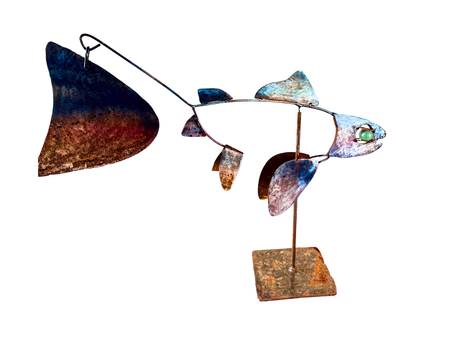 Large Napa River Steelhead 28 inches x 12 inches x 5 inches (Blue/Splatter Finish)