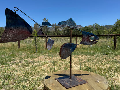 Large Napa River Steelhead 28 inches x 12 inches x 5 inches (Blue/Splatter Finish)