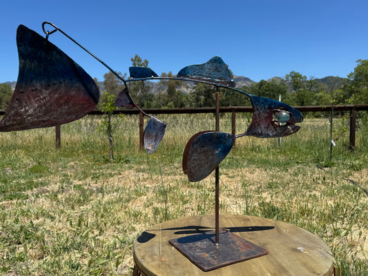 Large Napa River Steelhead 28 inches x 12 inches x 5 inches (Blue/Splatter Finish)