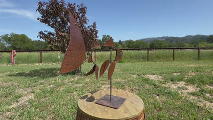Large Napa River Steelhead 28 inches x 12 inches x 6 inches (Deep Rust/Grind Finish)
